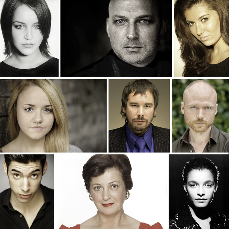 A composite of nine actor headshots - what CastReady examines